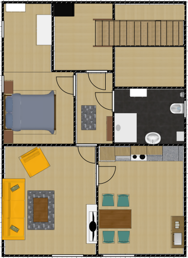 Grundriss Wohnung oben